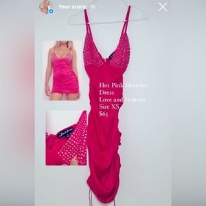 Hot pink hoochie dress